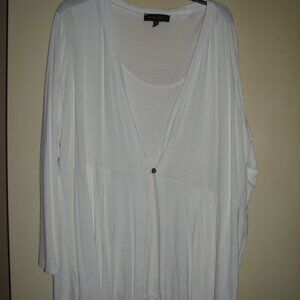 PLUS SIZE WOMENS TOP - LAYERED LOOK - SUPER CUTE AND SOFT - SIZE - 2X